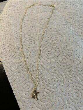 Gold Letter K Pendant Necklace - Women Jewelry